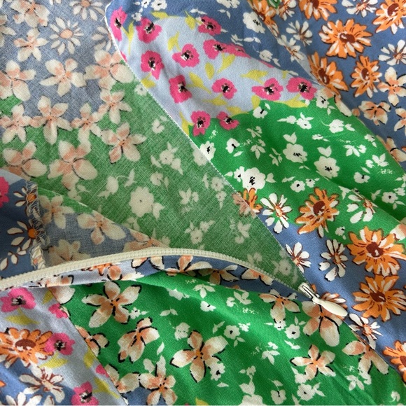 Topshop Austin floral print angel sleeve midi dress size 8 cut out - Picture 15 of 15